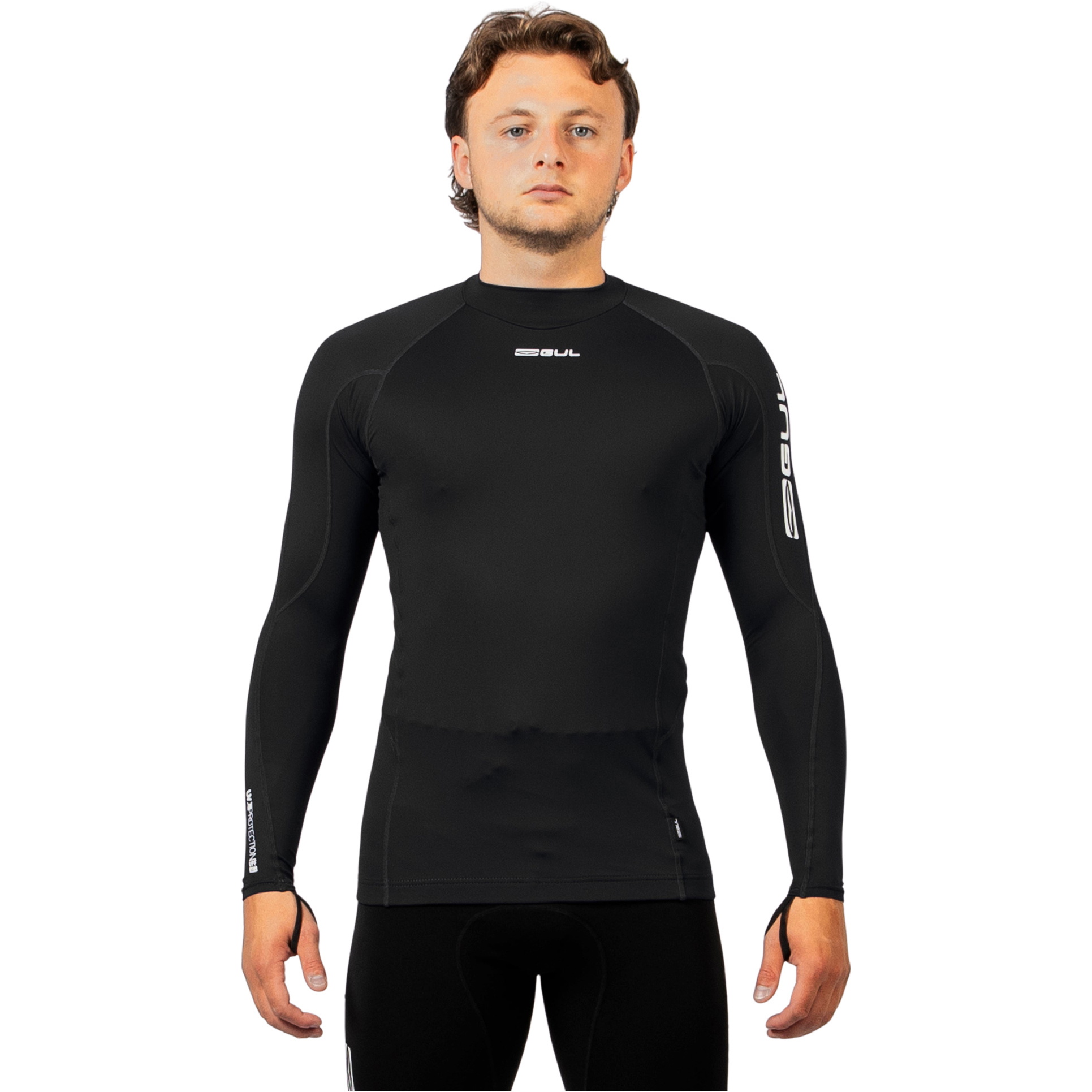 2026 Gul Hombres Chaleco De Lycra De Manga Larga Con Protección UV RG0339-BKBK - Black